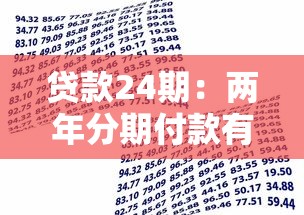 贷款24期：两年分期付款有哪些注意事项