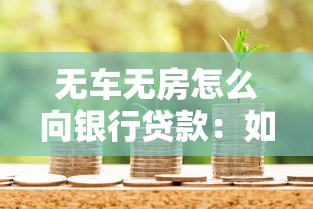 无车无房怎么向银行贷款：如何无抵押申请银行贷款