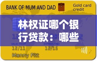 林权证哪个银行贷款：哪些银行可办理林权证抵押贷款