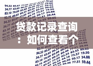 贷款记录查询：如何查看个人借贷历史信息