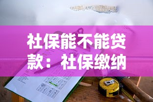 社保能不能贷款：社保缴纳记录可申请贷款吗
