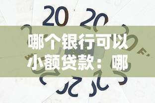 哪个银行可以小额贷款：哪些银行提供小额贷款服务