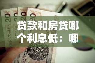 贷款和房贷哪个利息低：哪种贷款方式的利率更优惠