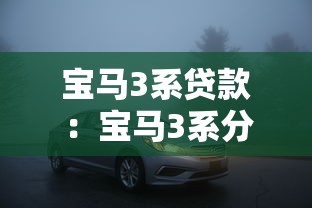 宝马3系贷款：宝马3系分期方案有哪些