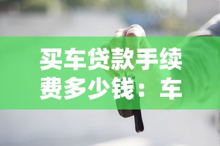 买车贷款手续费多少钱：车贷手续费一般要交多少