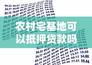 农村宅基地可以抵押贷款吗：农民能用宅基地申请银行贷款吗