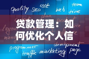 贷款管理：如何优化个人信贷偿还计划