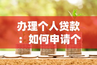 办理个人贷款：如何申请个人信用贷款