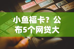 小鱼福卡？公布5个网贷大数据查询平台