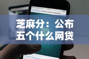 芝麻分：公布五个什么网贷是正规平台