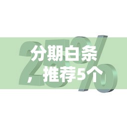 分期白条，推荐5个网贷最靠谱的平台