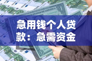 急用钱个人贷款：急需资金周转如何快速借款