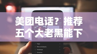 美团电话？推荐五个大老黑能下款的口子