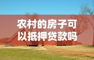 农村的房子可以抵押贷款吗：农村自建房能否抵押贷款