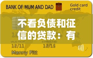 不看负债和征信的贷款：有无视信用记录的借款渠道吗