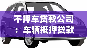 不押车贷款公司：车辆抵押贷款有哪些靠谱选择