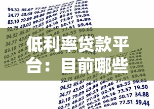 低利率贷款平台：目前哪些平台借款利息最划算