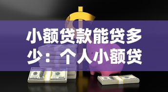 小额贷款能贷多少：个人小额贷款最高额度是多少