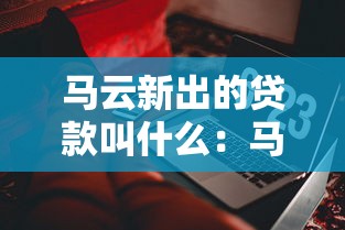马云新出的贷款叫什么：马云最新贷款产品名称