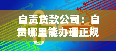 自贡贷款公司：自贡哪里能办理正规贷款业务