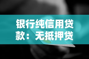 银行纯信用贷款：无抵押贷款如何申请获批