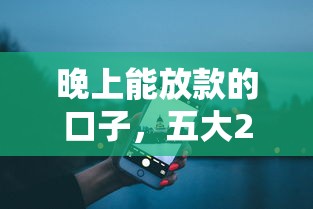 晚上能放款的口子，五大2025最新贷款口子