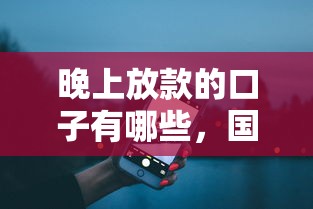 晚上放款的口子有哪些，国内五大2025最新在线贷款平台