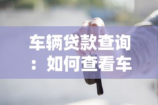 车辆贷款查询：如何查看车贷剩余还款期数