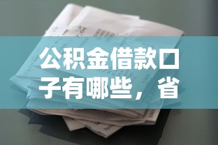 公积金借款口子有哪些，省内五个2025最新不看征信能下款的平台