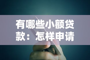 有哪些小额贷款：怎样申请额度较小的贷款