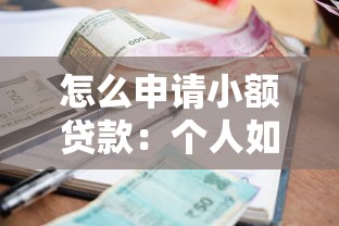 怎么申请小额贷款：个人如何办理小额贷款手续