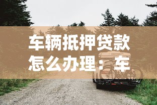 车辆抵押贷款怎么办理：车抵贷如何申请