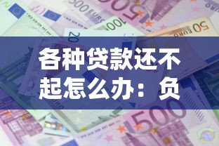 各种贷款还不起怎么办：负债过多无力偿还如何解决