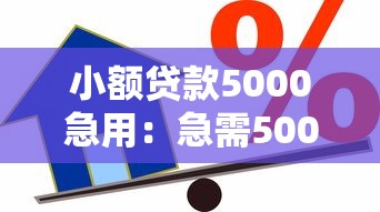 小额贷款5000急用：急需5000元周转哪里能快速借款