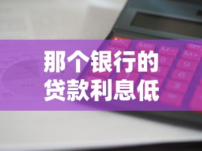 那个银行的贷款利息低：哪家银行借款利率更优惠