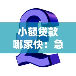 小额贷款哪家快：急用钱哪些小额贷款秒到账