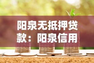 阳泉无抵押贷款：阳泉信用贷款如何申请
