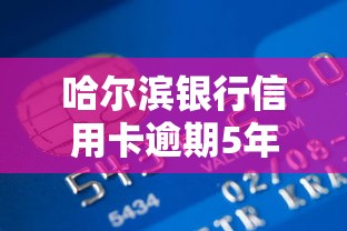 哈尔滨银行信用卡逾期5年如何解决问题，分享五个2025最新优质贷款平台