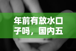 年前有放水口子吗，国内五大2025最新不看征信的借钱正规平台