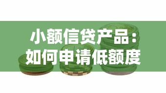 小额信贷产品：如何申请低额度贷款？