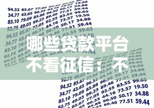 哪些贷款平台不看征信：不查征信的借款渠道有哪些