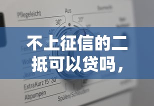 不上征信的二抵可以贷吗，省内五个2025最新贷款快的平台