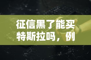征信黑了能买特斯拉吗，例举5个2025最新黑户都可以通过的贷款平台