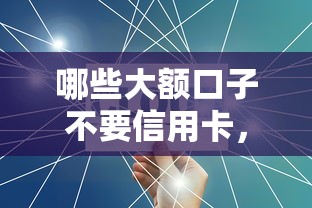 哪些大额口子不要信用卡，阐述5家2025最新正规贷款公司平台