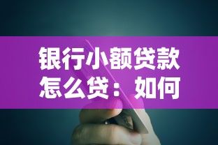 银行小额贷款怎么贷：如何申请银行无抵押小额贷
