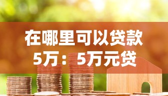 在哪里可以贷款5万：5万元贷款有哪些正规渠道