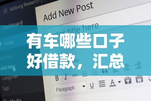 有车哪些口子好借款，汇总五个2025最新60岁借钱的平台100%能借到