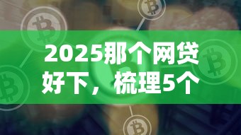 2025那个网贷好下，梳理5个2025最新可以贷款的平台