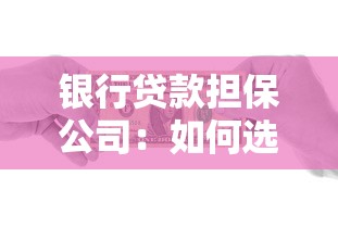 银行贷款担保公司：如何选择可靠的贷款担保机构
