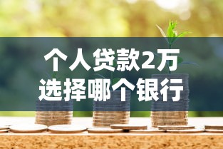个人贷款2万选择哪个银行好，整合5个2025最新好的网贷平台